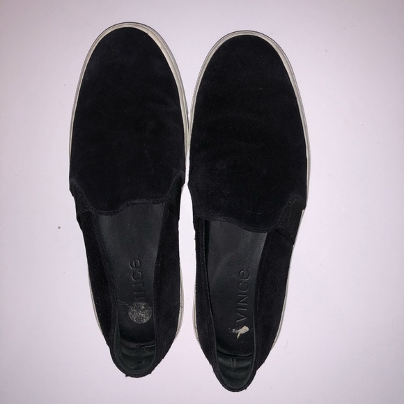 Vince Black Suede Slip-On Sneakers - Picture 6 of 6